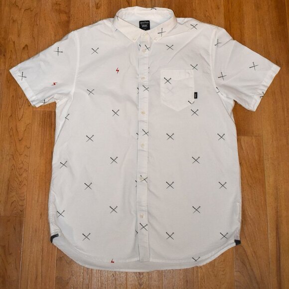Vans Harry Potter Short Sleeve Classic Fit Button Front Shirt Sz L - Picture 1 of 4